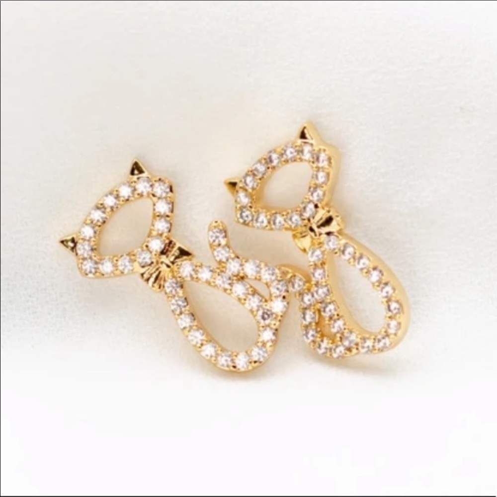 Kate Spade Jazz Things Up Cat Earrings - Picture 4 of 8